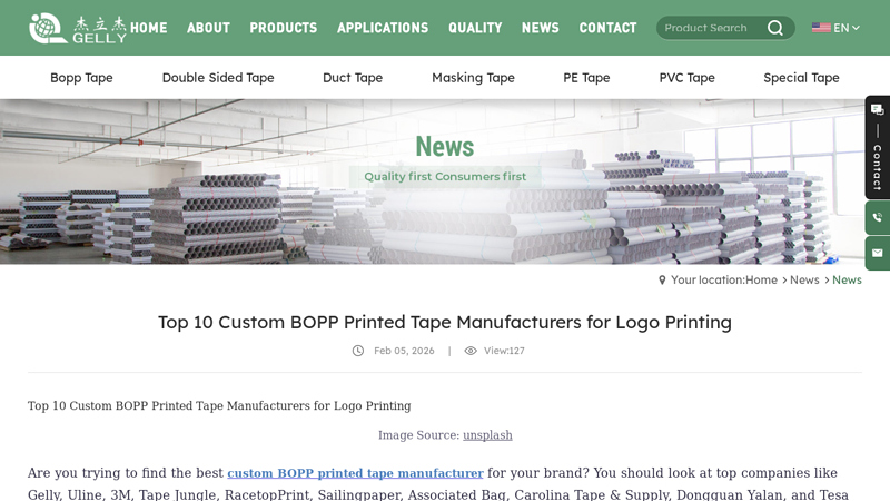Custom BOPP Printed Tape Manufacturers for Logo Printing