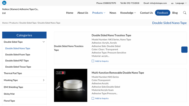 Double Sided Nano Tape Suppliers, Manufacturers, Factory