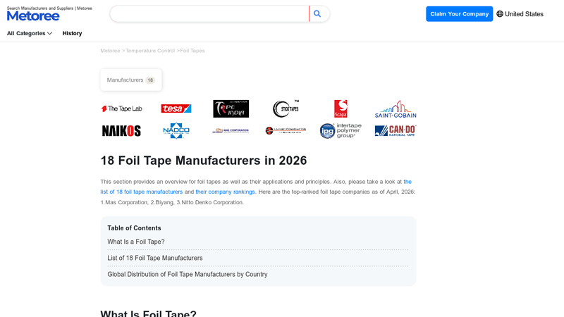 19 Foil Tape Manufacturers in 2026 Fire Resistant Foil Tape