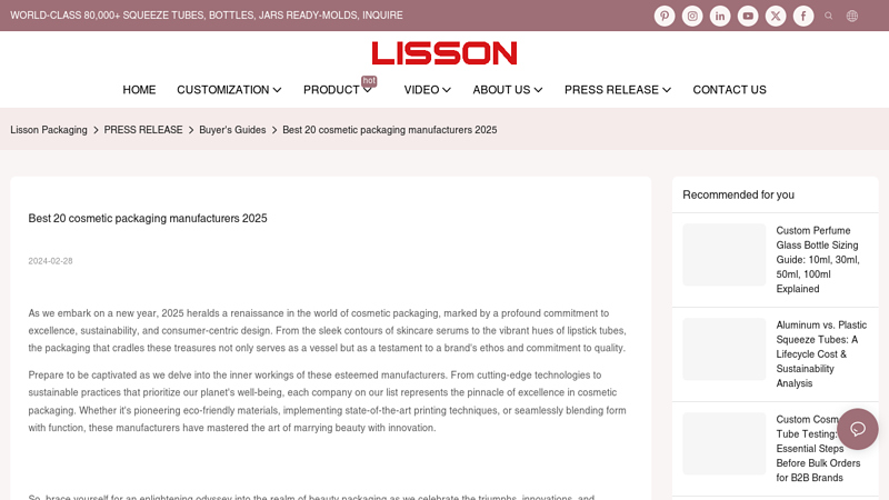 20 Cosmetic Packaging Manufacturers 2025 Fragile packaging tape