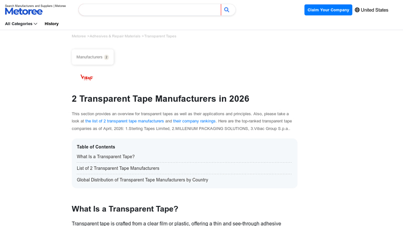 3 Transparent Tape Manufacturers in 2026 Clear strong adhesive tape