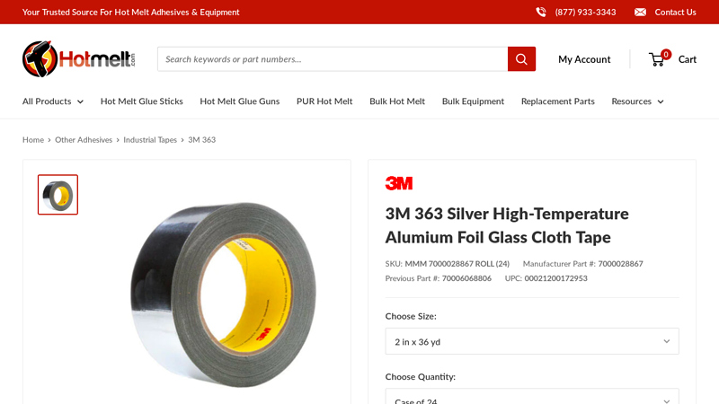3M 363 Silver High High Temperature Foil Tape