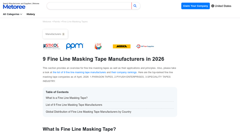 9 Fine Line Masking Tape Manufacturers in 2026 Thin masking tape