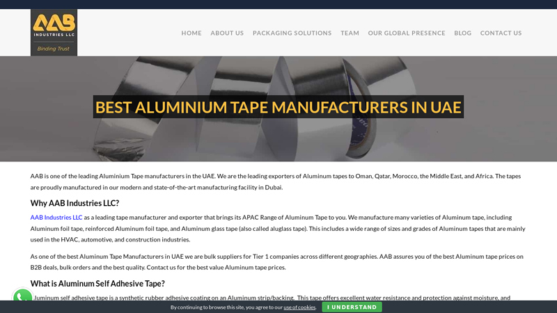 Aluminium Tape Manufacturers in UAE Aluminum Duct Tape