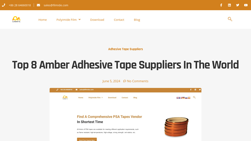 Amber Adhesive Tape Suppliers In The World High temperature masking tape