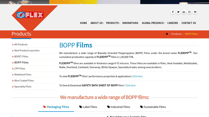 BOPP Films Bopp carton sealing tape
