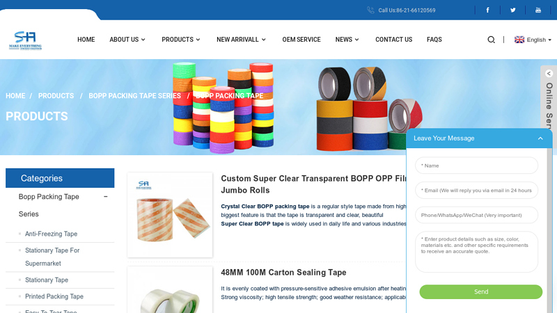 BOPP Packing Tape Factory Bopp carton sealing tape