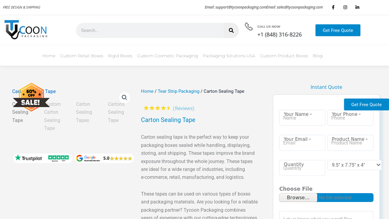 Carton Sealing Tape Super clear carton sealing tape