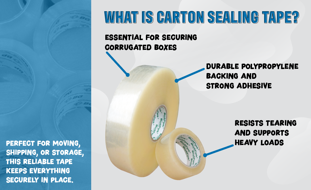 A stock image illustrating Carton sealing tape concepts
