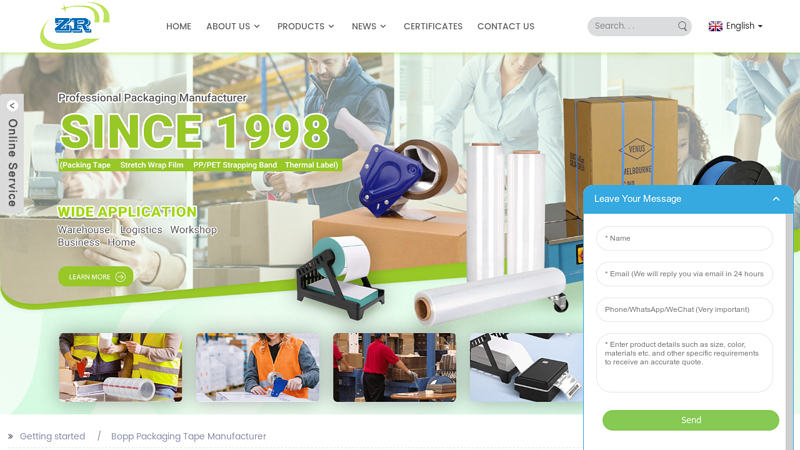 China Bopp Packaging Tape Manufacturer Factory Clear nano tape