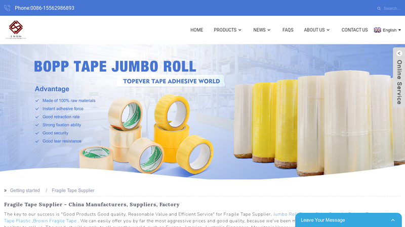 China Fragile Tape Supplier Manufacturer and Supplier, Factory Bulk fragile tape