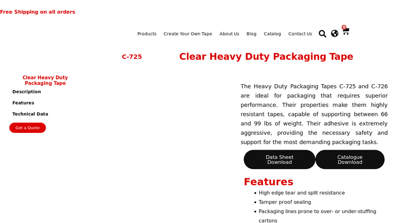 Clear Heavy Duty Packaging Tape High clarity packing tape