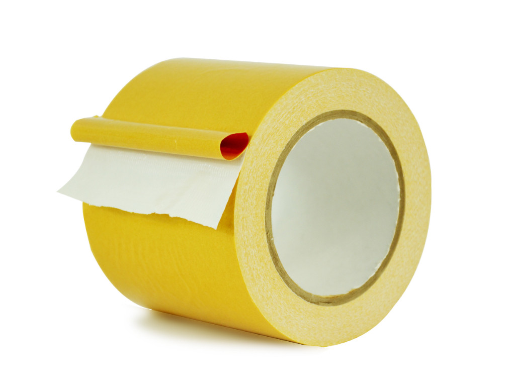 A stock image illustrating Cloth tape for carpet fixing concepts