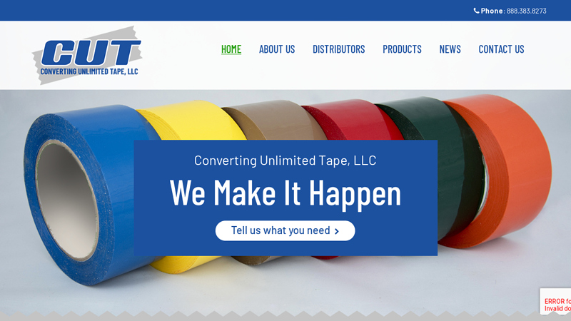 Converting Unlimited Tape Custom printed carton sealing tape