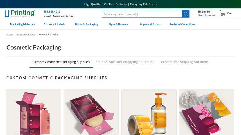 Cosmetic Boxes and Labels Thin masking tape