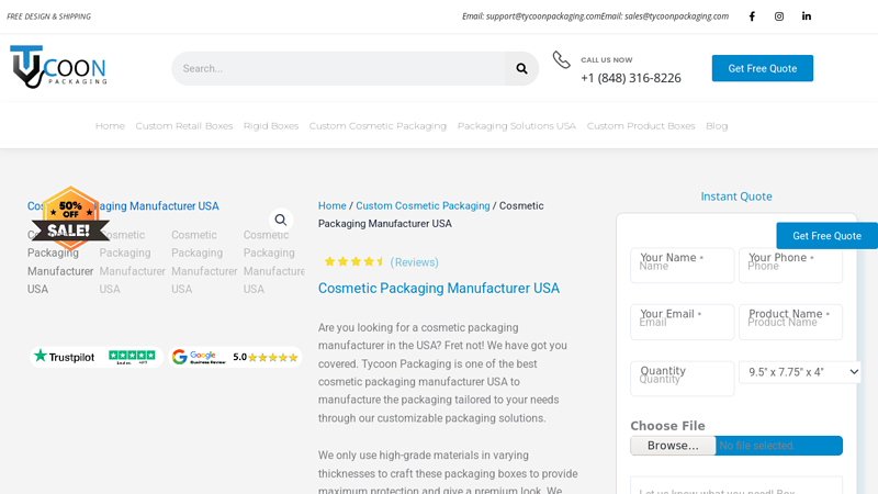 Cosmetic Packaging Manufacturer USA Premium transparent packaging tape