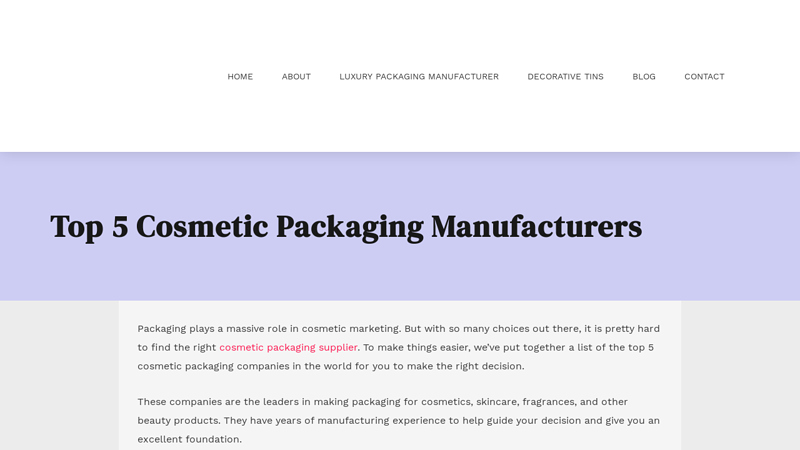 Cosmetic Packaging Manufacturers In The World (2025) Nano tape