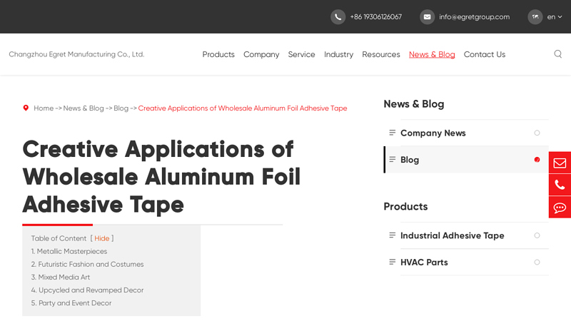 Creative Applications of Wholesale Aluminum Foil Adhesive Tape Metal Foil Duct Tape