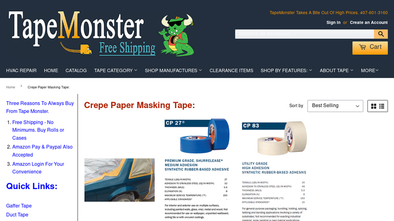 Crepe Paper Masking Tape Crepe paper masking tape