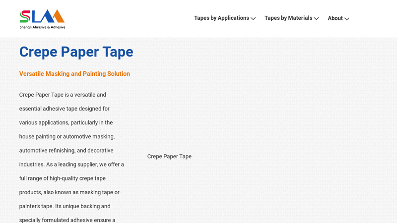 Crepe Paper Tape Supplier Crepe paper masking tape