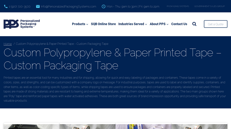 Custom Polypropylene & Paper Printed Tape Custom printed carton sealing tape