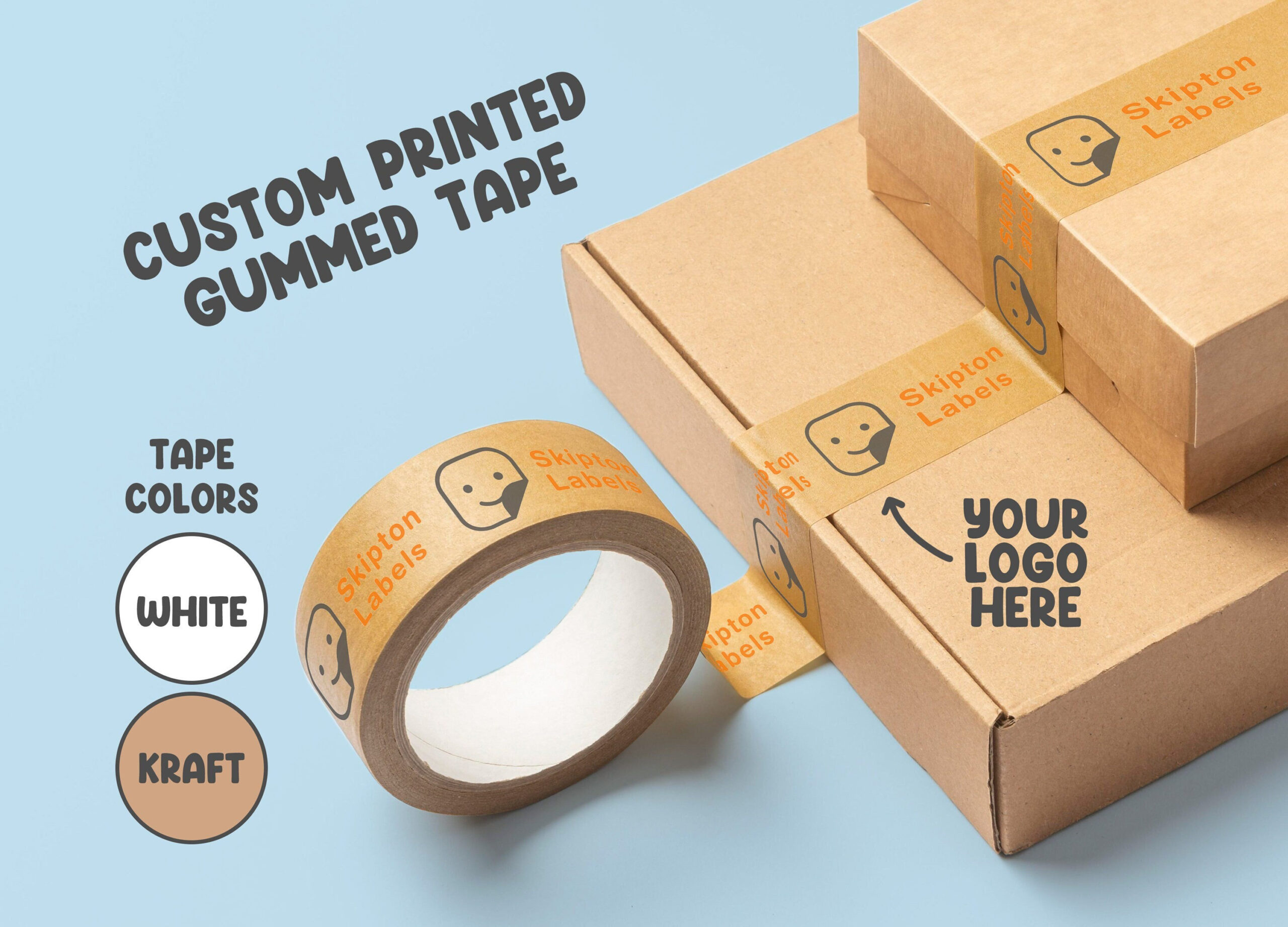 A stock image illustrating Custom printed carton sealing tape concepts
