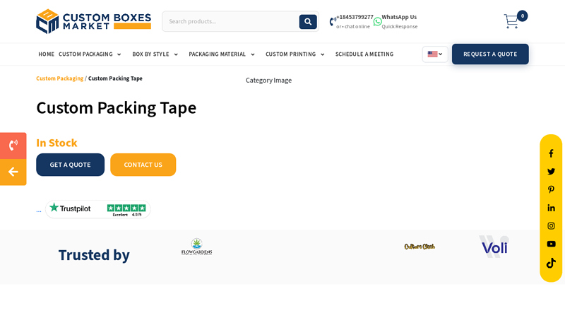 Custom Printed Packaging Tape Waterproof cloth tape