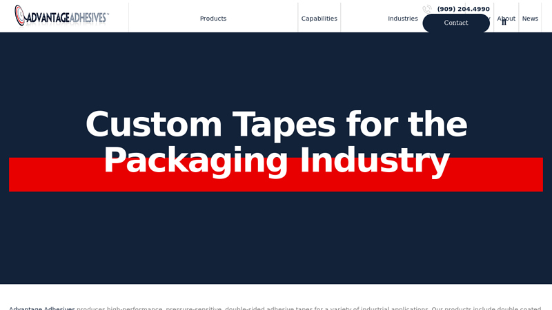 Custom Tapes for the Packaging Industry Heavy duty low noise tape