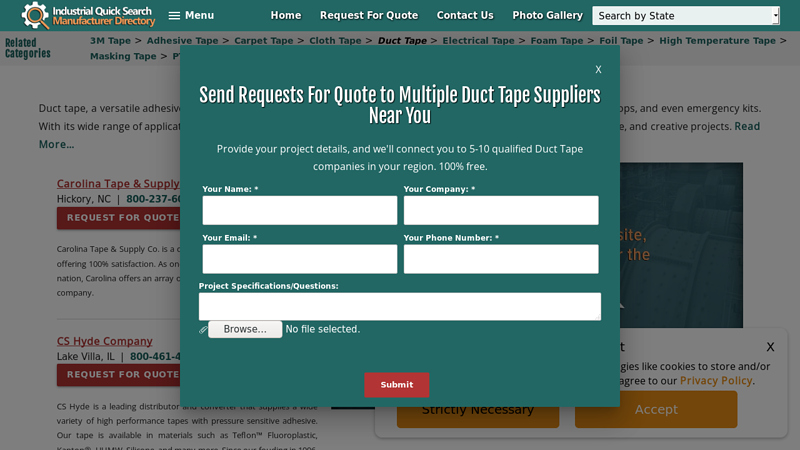 Duct Tape Manufacturers Duct tape