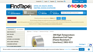 3M - 433 High Temperature Aluminum Foil Tape