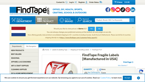 FindTape - Fragile Labels