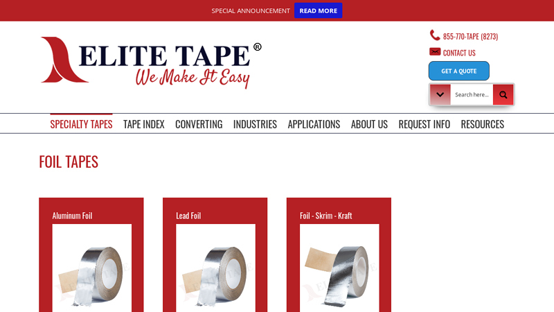 Foil Tapes Fire Resistant Foil Tape