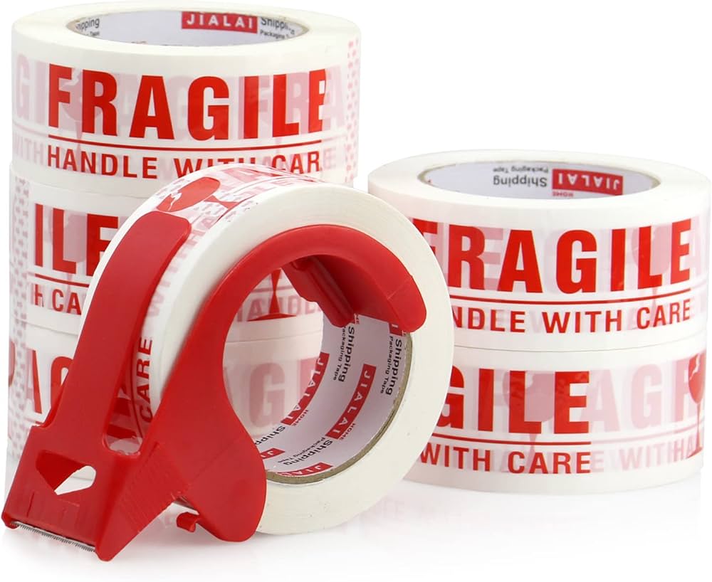 A stock image illustrating Fragile carton sealing tape concepts