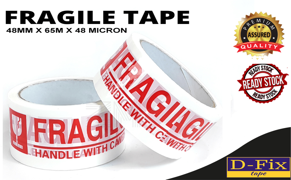 A stock image illustrating Fragile handling tape concepts