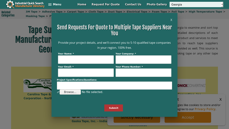 Georgia Custom printed carton sealing tape