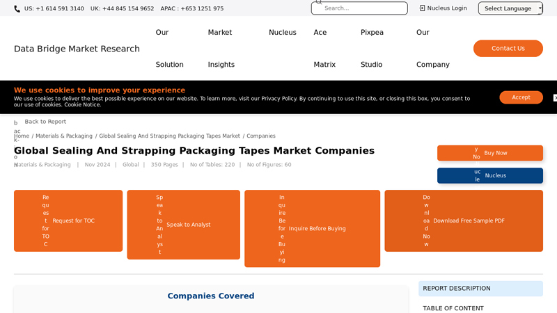 Global Sealing And Strapping Packaging Tapes Market Companies Super transparent sealing tape
