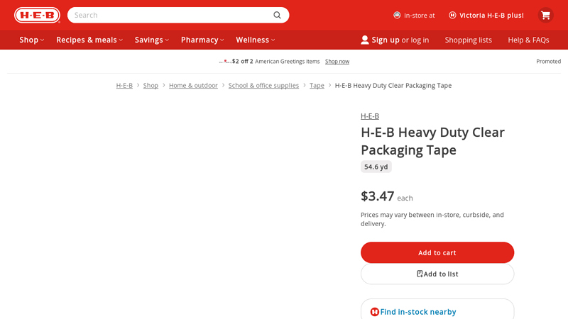 H‑E‑B Heavy Duty Clear Packaging Tape Clear packaging tape heavy duty