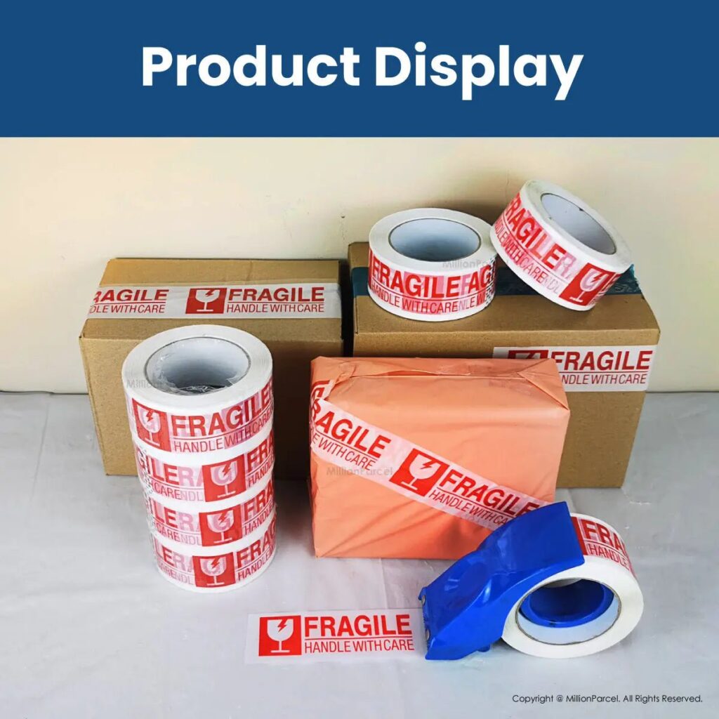 A stock image illustrating High visibility fragile tape concepts