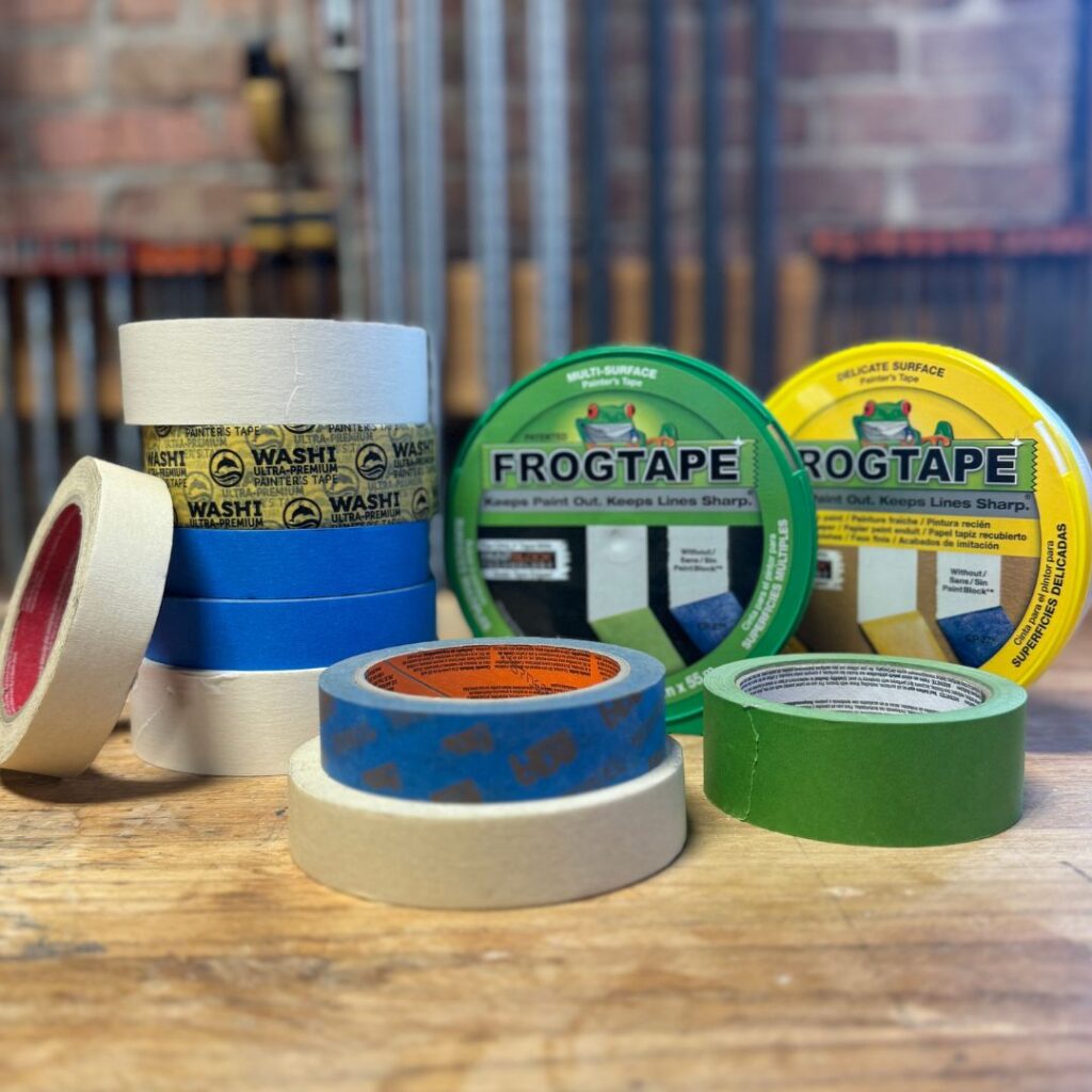 A stock image illustrating House painting masking tape concepts