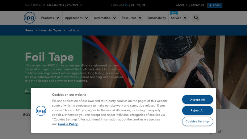 Industrial Foil Tapes Heat Resistant Aluminum Tape