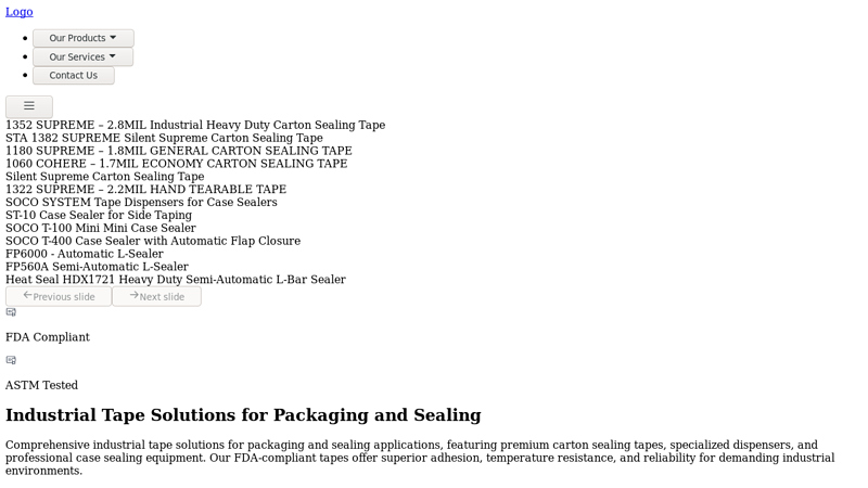 Industrial Tape Solutions for Packaging and Sealing Wide carton sealing tape