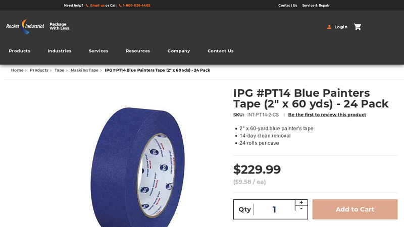 IPG #PT14 Blue Painters Tape (2