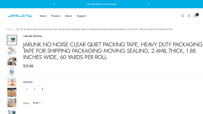 JARLINK No Noise Clear Quiet Packing Tape, Heavy Duty ... Anti-noise packing tape