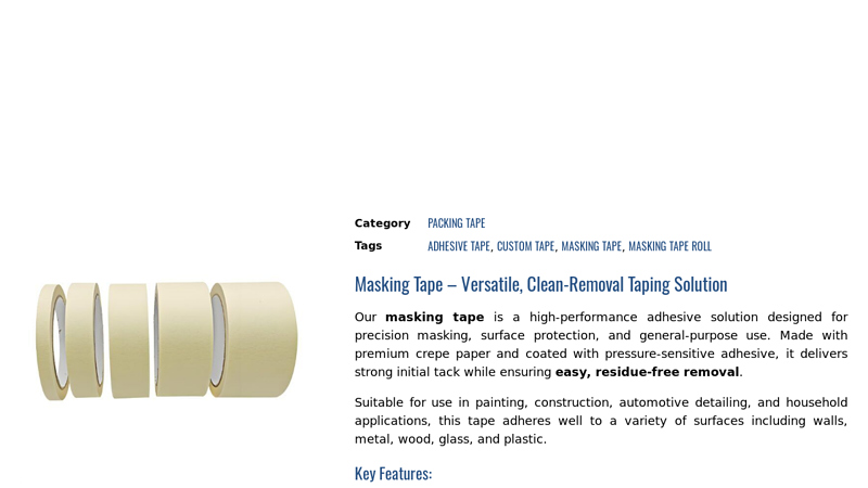 Masking Tape Manufacturer Automotive masking tape