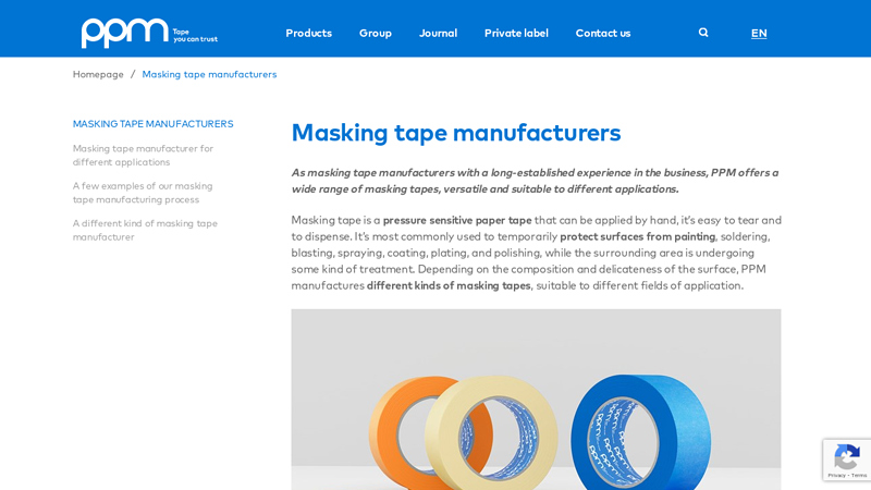 Masking tape manufacturers Removable masking tape