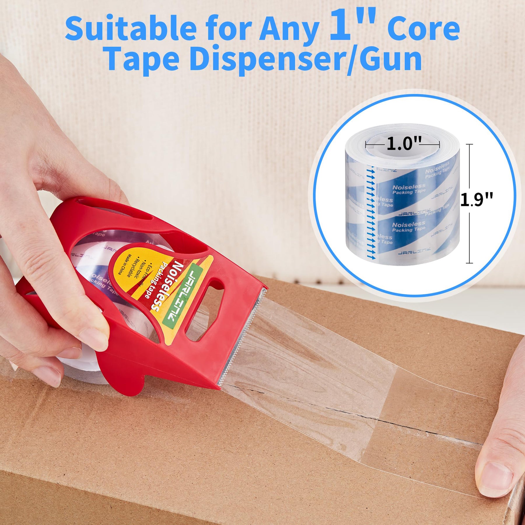 Noiseless packing tape overview