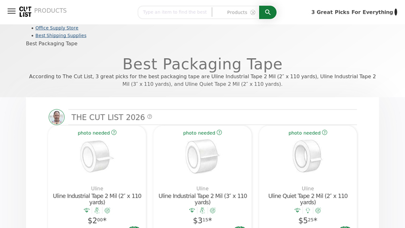 Packaging Tape Quiet shipping tape