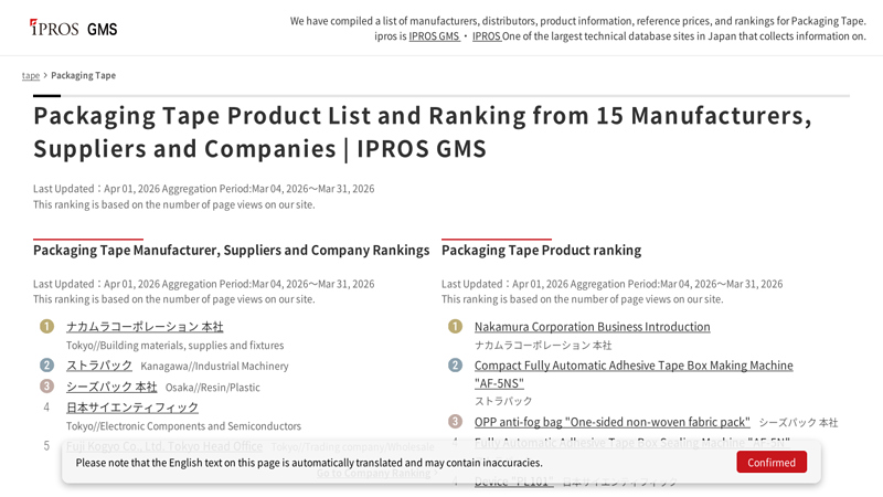 Packaging Tape Manufacturer, Suppliers and Company Rankings Super transparent tape