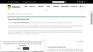 Partech - Super Clear OPP Packing Tape