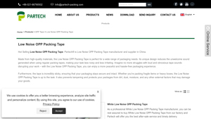 Partech - Low Noise OPP Packing Tape